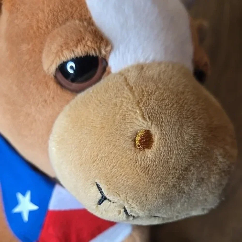 Texas Longhorn Plush, State Flag Bandanna,‎ Weighted Feet, 9